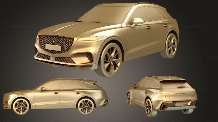 Автомобили и транспорт (Genesis GV70 2020, CARS_1720) 3D модель для ЧПУ станка